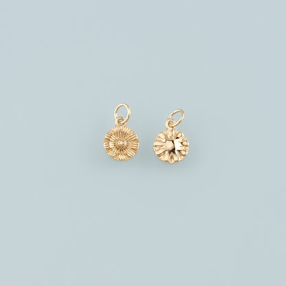 Gold Daisy Charms,18K Gold Filled Daisy Pendant,Sunflower Charm Bracelet Necklace for DIY Jewelry Making Supply