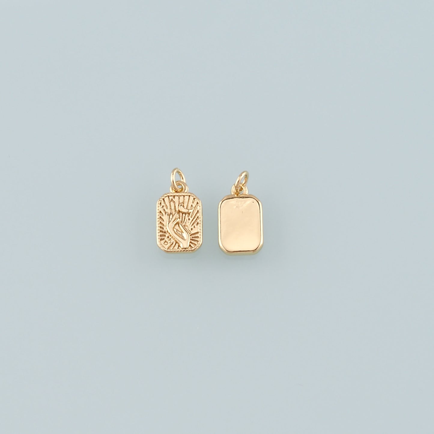 Gold Hand Charms,18K Gold Filled Gesture Pendant,Hand Charm Bracelet Necklace for DIY Jewelry Making Supply