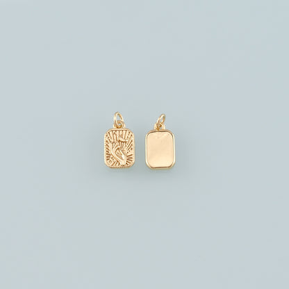Gold Hand Charms,18K Gold Filled Gesture Pendant,Hand Charm Bracelet Necklace for DIY Jewelry Making Supply