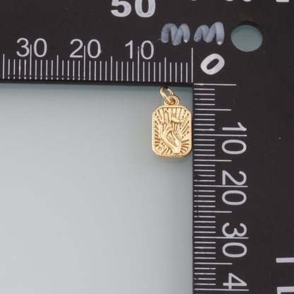 Gold Hand Charms,18K Gold Filled Gesture Pendant,Hand Charm Bracelet Necklace for DIY Jewelry Making Supply
