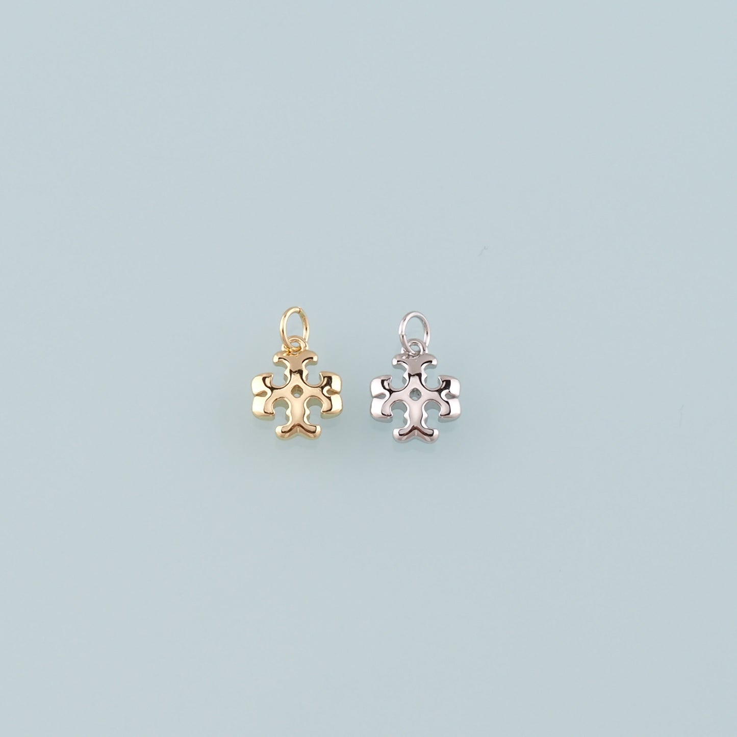 Gold Cross Charms,18K Gold Filled Cross Pendant,Religion Charm Bracelet Necklace for DIY Jewelry Making Supply