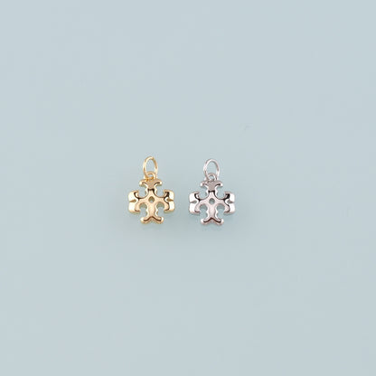 Gold Cross Charms,18K Gold Filled Cross Pendant,Religion Charm Bracelet Necklace for DIY Jewelry Making Supply