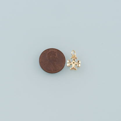 Gold Cross Charms,18K Gold Filled Cross Pendant,Religion Charm Bracelet Necklace for DIY Jewelry Making Supply