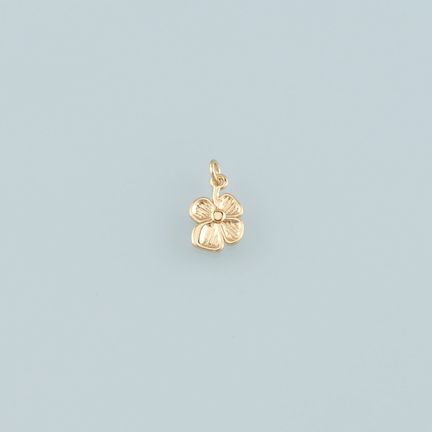 Gold Flower Charms,18K Gold Filled Flower Pendant,Flower Charm Bracelet Necklace for DIY Jewelry Making Supply