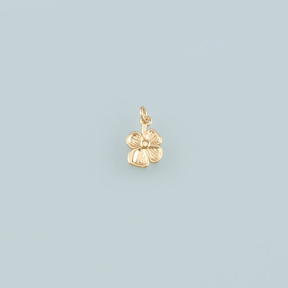 Gold Flower Charms,18K Gold Filled Flower Pendant,Flower Charm Bracelet Necklace for DIY Jewelry Making Supply