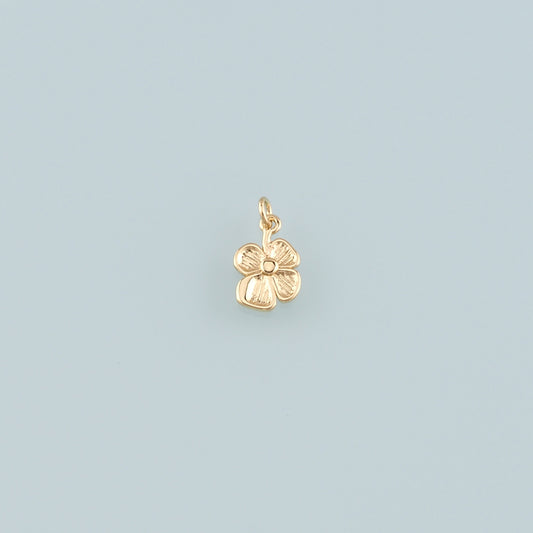 Gold Flower Charms,18K Gold Filled Flower Pendant,Flower Charm Bracelet Necklace for DIY Jewelry Making Supply