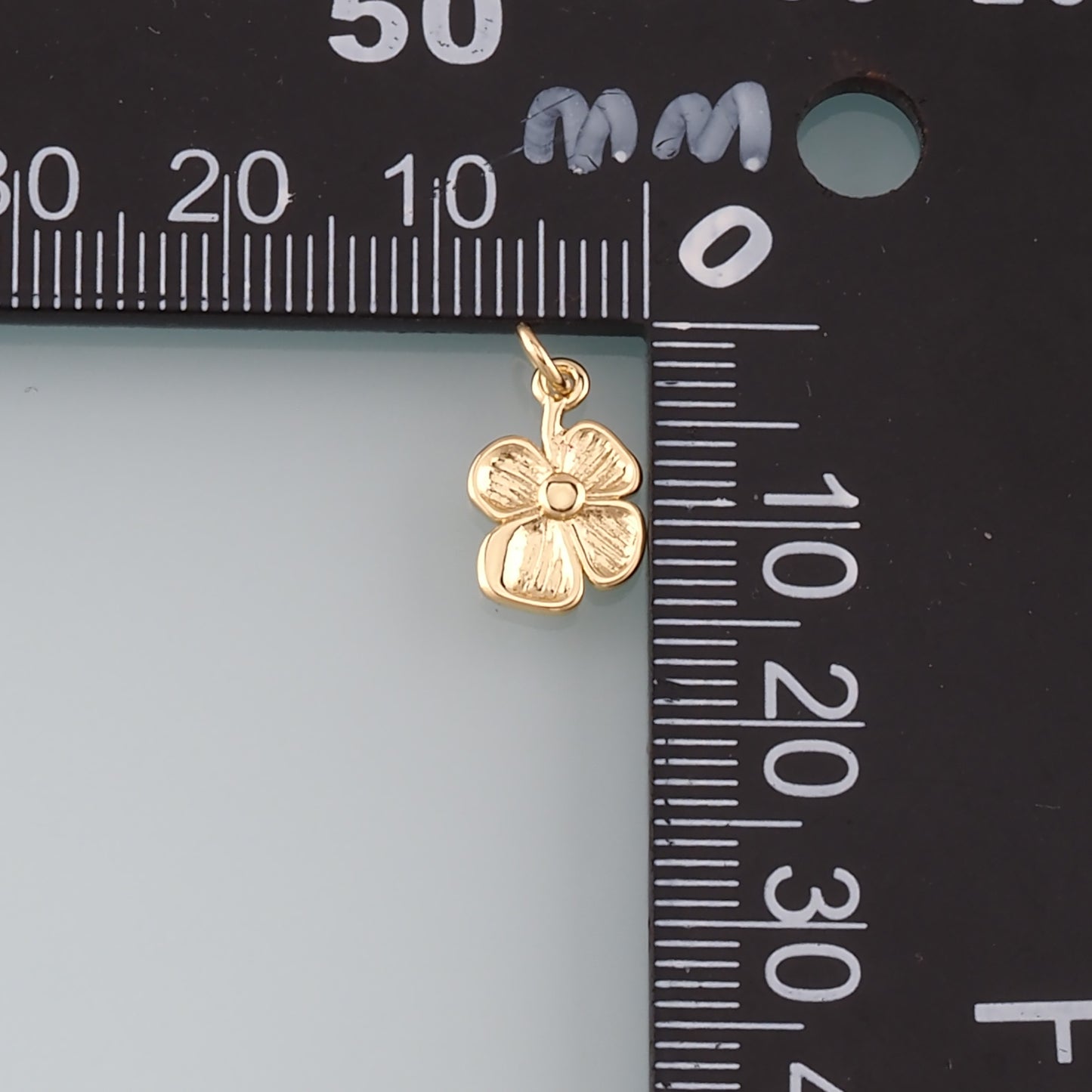 Gold Flower Charms,18K Gold Filled Flower Pendant,Flower Charm Bracelet Necklace for DIY Jewelry Making Supply