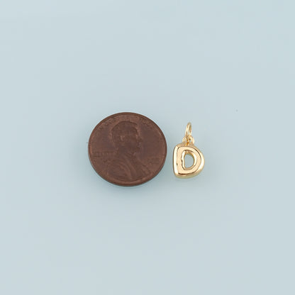 Gold letter Charms,18K Gold Filled letter Pendant,Initial Charm Bracelet Necklace for DIY Jewelry Making Supply