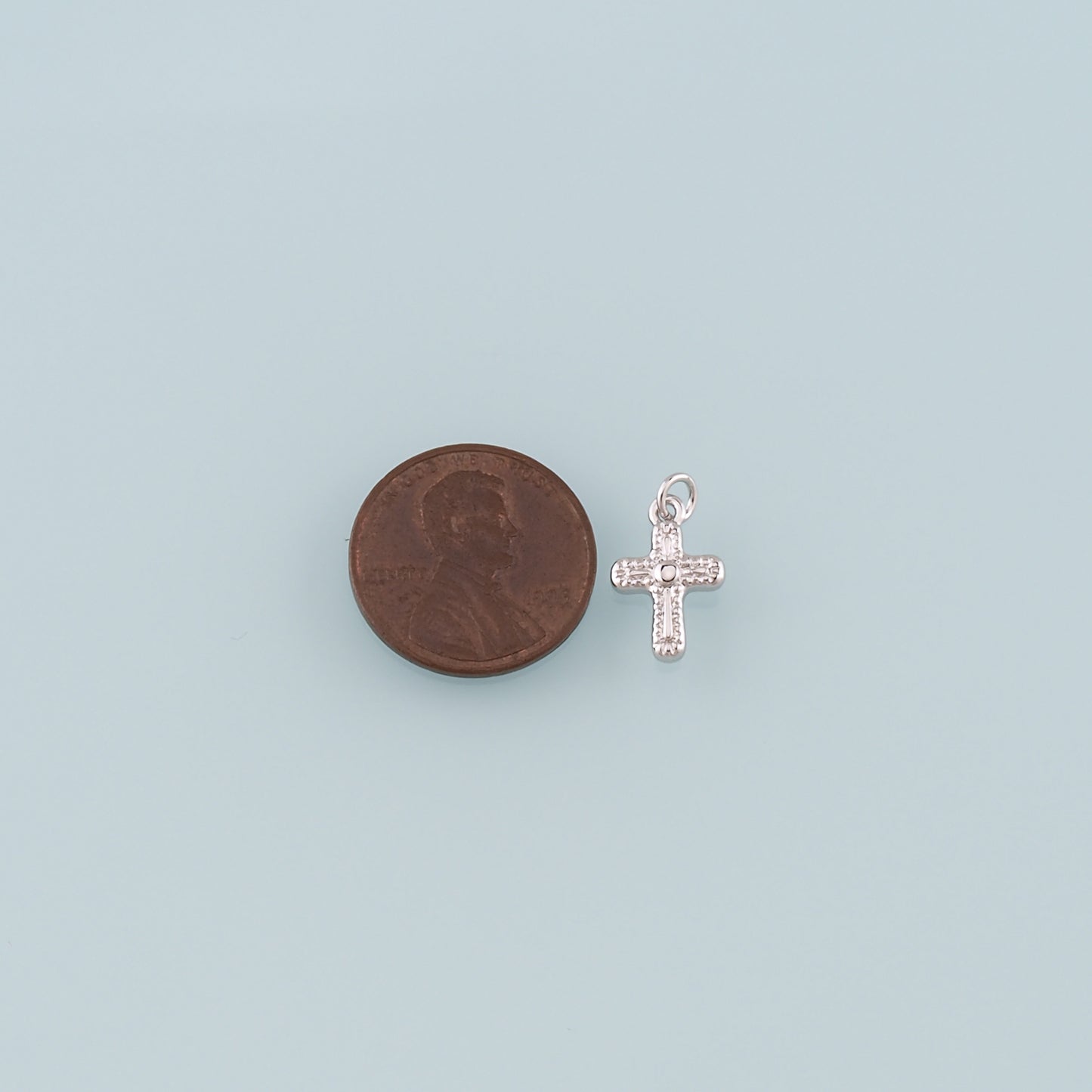 Gold Cross Charms,18K Gold Filled Cross Pendant,Religion Charm Bracelet Necklace for DIY Jewelry Making Supply