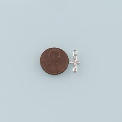 Gold Cross Charms,18K Gold Filled Cross Pendant,Religion Charm Bracelet Necklace for DIY Jewelry Making Supply