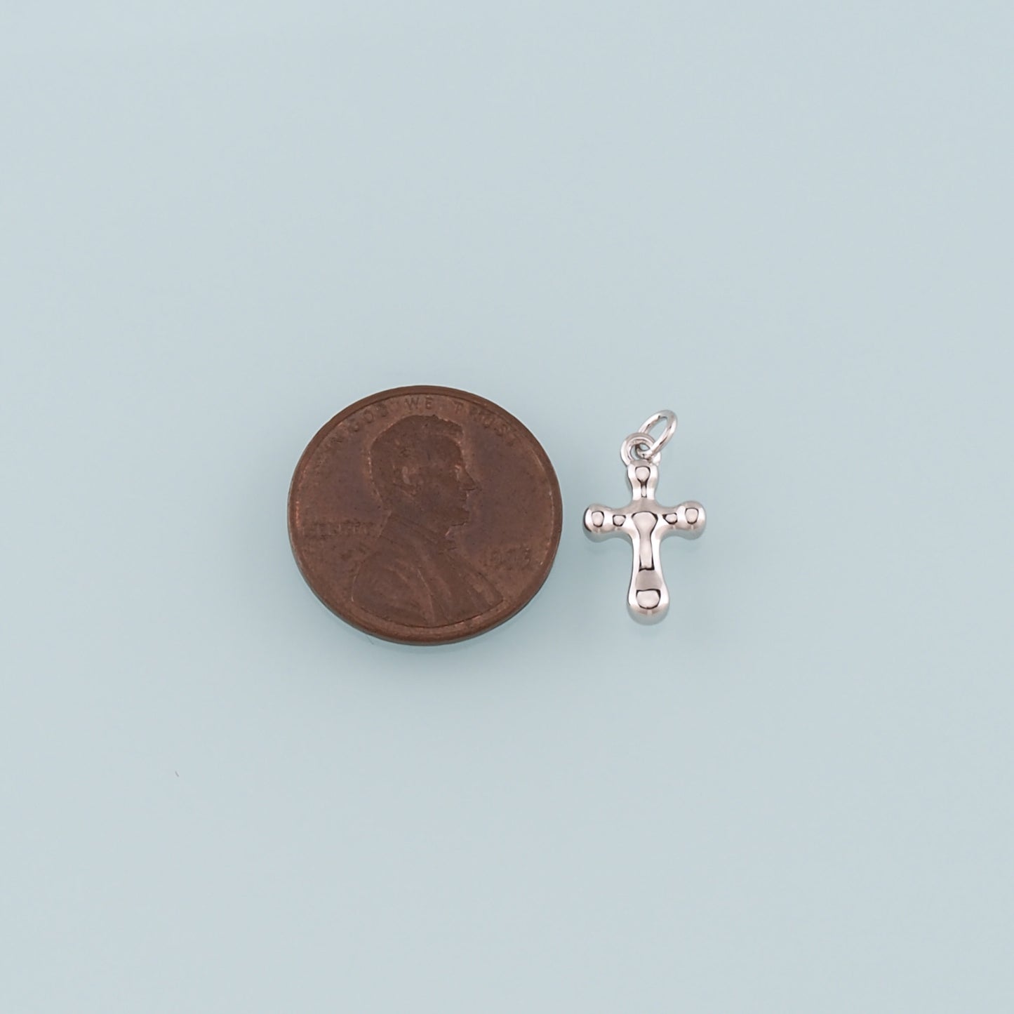 Gold Cross Charms,18K Gold Filled Cross Pendant,Religion Charm Bracelet Necklace for DIY Jewelry Making Supply