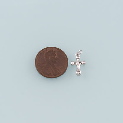 Gold Cross Charms,18K Gold Filled Cross Pendant,Religion Charm Bracelet Necklace for DIY Jewelry Making Supply
