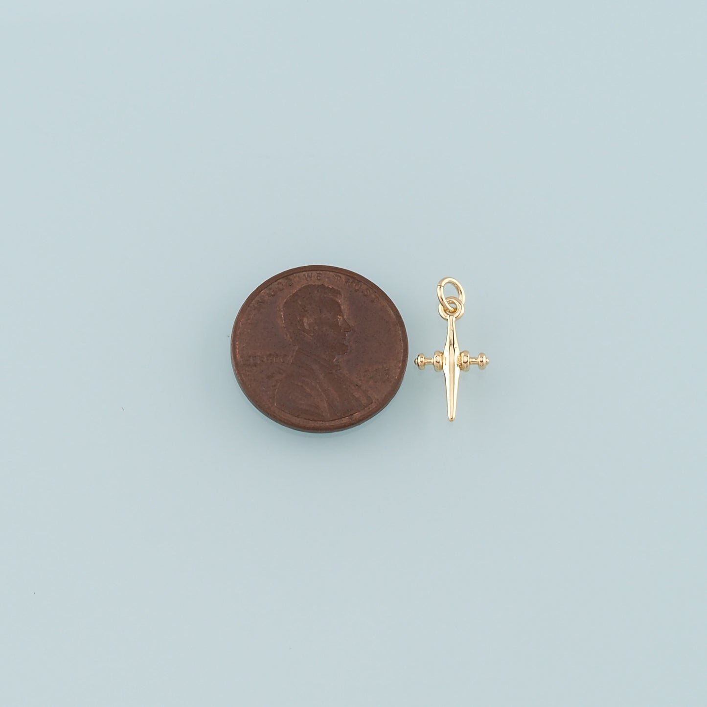 Gold Cross Charms,18K Gold Filled Cross Pendant,Religion Charm Bracelet Necklace for DIY Jewelry Making Supply