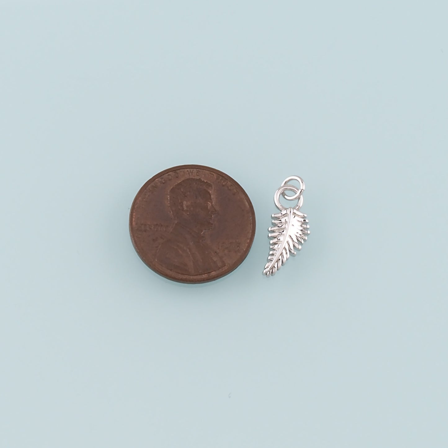 18K Gold Filled Feather Pendant,Dainty Feather Charm Bracelet Necklace for DIY Jewelry Making Supply