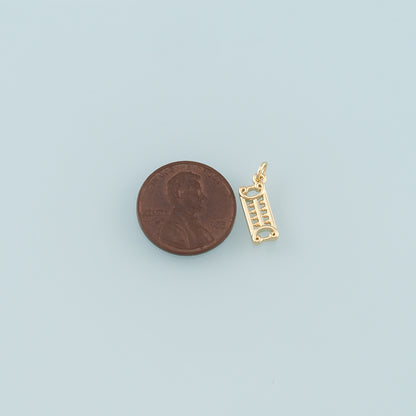 18K Gold Filled Abacus Pendant,Dainty Abacus Charm Bracelet Necklace for DIY Jewelry Making Supply