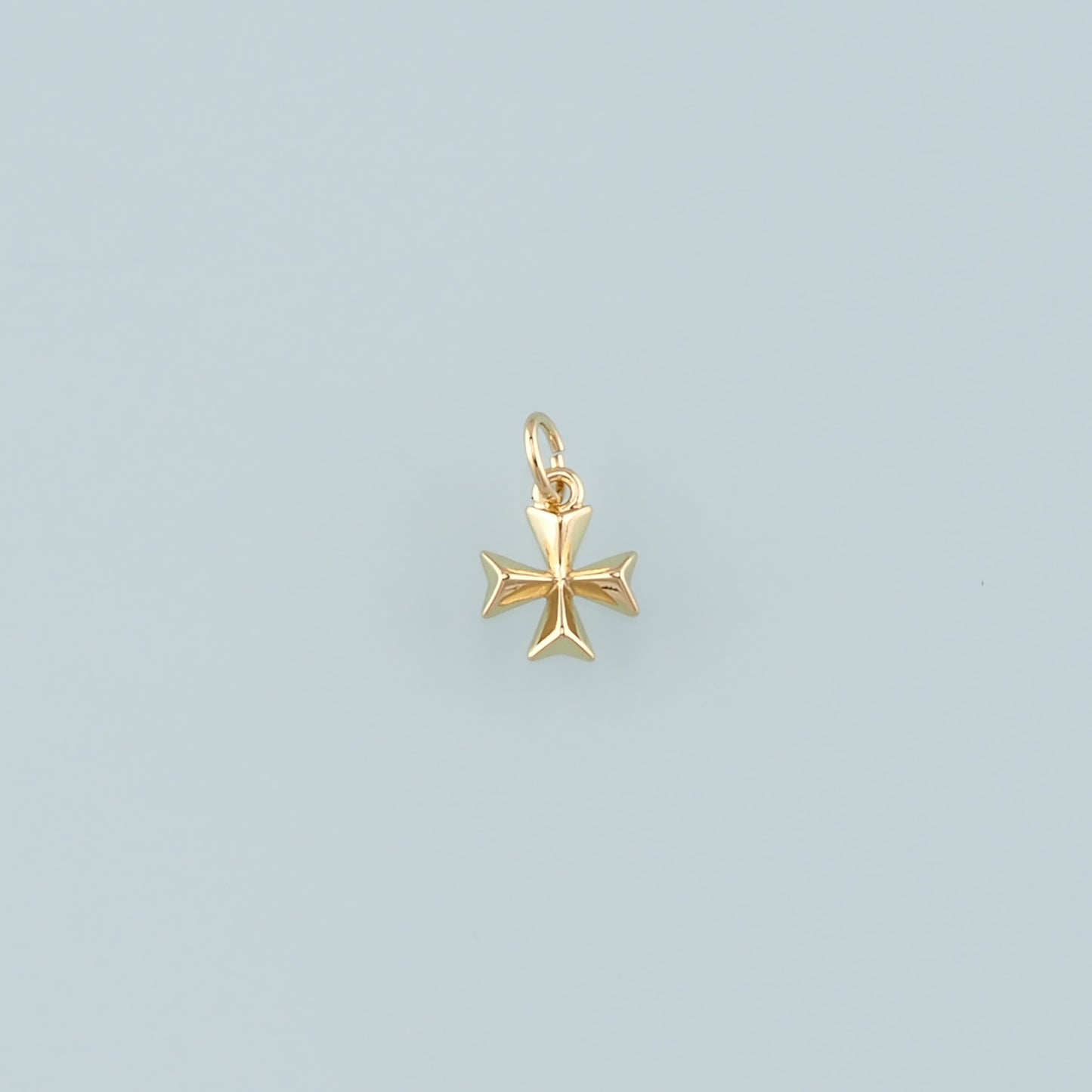 Gold Cross Charms,18K Gold Filled Cross Pendant,Religion Charm Bracelet Necklace for DIY Jewelry Making Supply