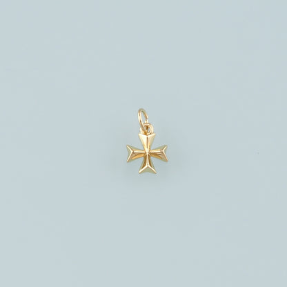 Gold Cross Charms,18K Gold Filled Cross Pendant,Religion Charm Bracelet Necklace for DIY Jewelry Making Supply