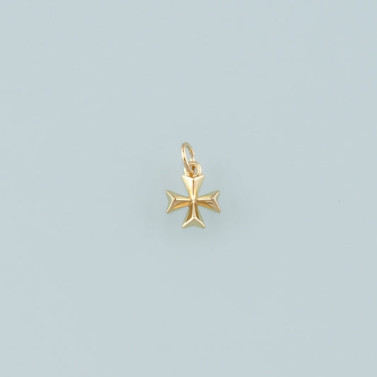 Gold Cross Charms,18K Gold Filled Cross Pendant,Religion Charm Bracelet Necklace for DIY Jewelry Making Supply
