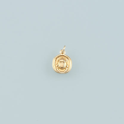 Gold Beetle Charms,18K Gold Filled Beetle Pendant,Insect Charm Bracelet Necklace for DIY Jewelry Making Supply