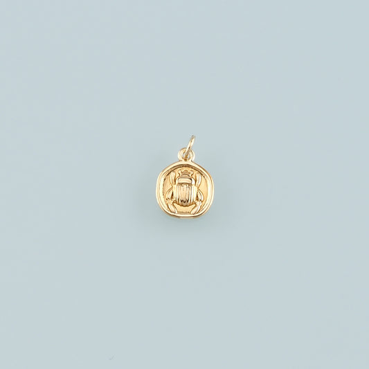 Gold Beetle Charms,18K Gold Filled Beetle Pendant,Insect Charm Bracelet Necklace for DIY Jewelry Making Supply