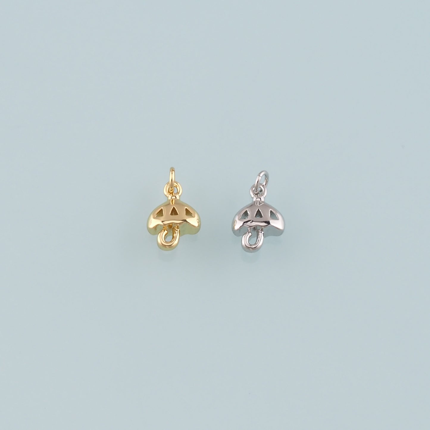 Gold Umbrella Charms,18K Gold Filled Umbrella Pendant,Dainty Umbrella Charm Bracelet Necklace for DIY Jewelry Making Supply