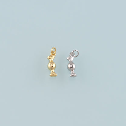 18K Gold Filled Candy Pendant,Dainty Candy Charm Bracelet Necklace for DIY Jewelry Making Supply