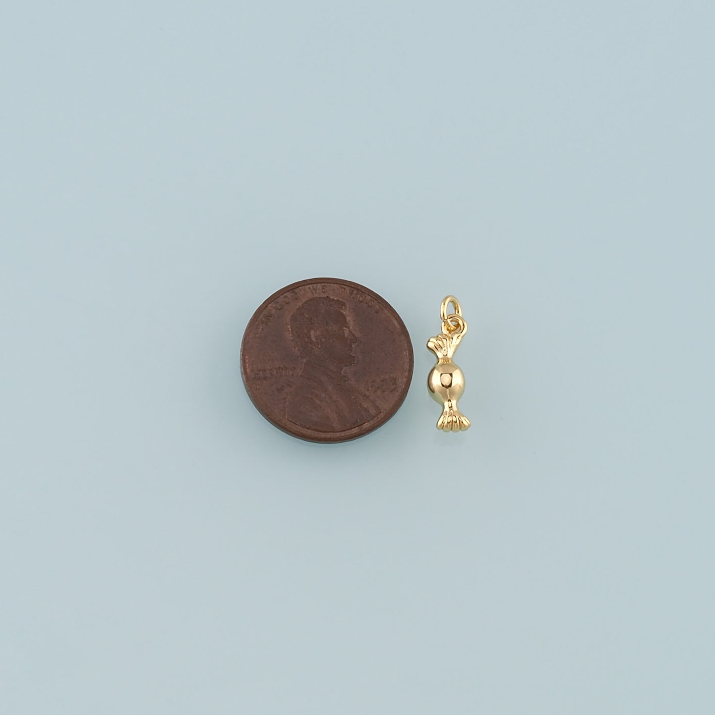 18K Gold Filled Candy Pendant,Dainty Candy Charm Bracelet Necklace for DIY Jewelry Making Supply
