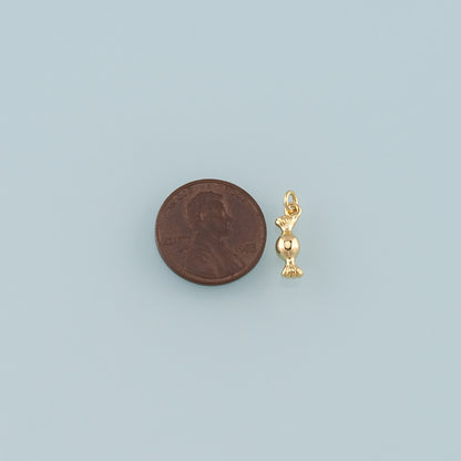 18K Gold Filled Candy Pendant,Dainty Candy Charm Bracelet Necklace for DIY Jewelry Making Supply