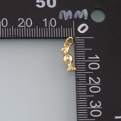 18K Gold Filled Candy Pendant,Dainty Candy Charm Bracelet Necklace for DIY Jewelry Making Supply