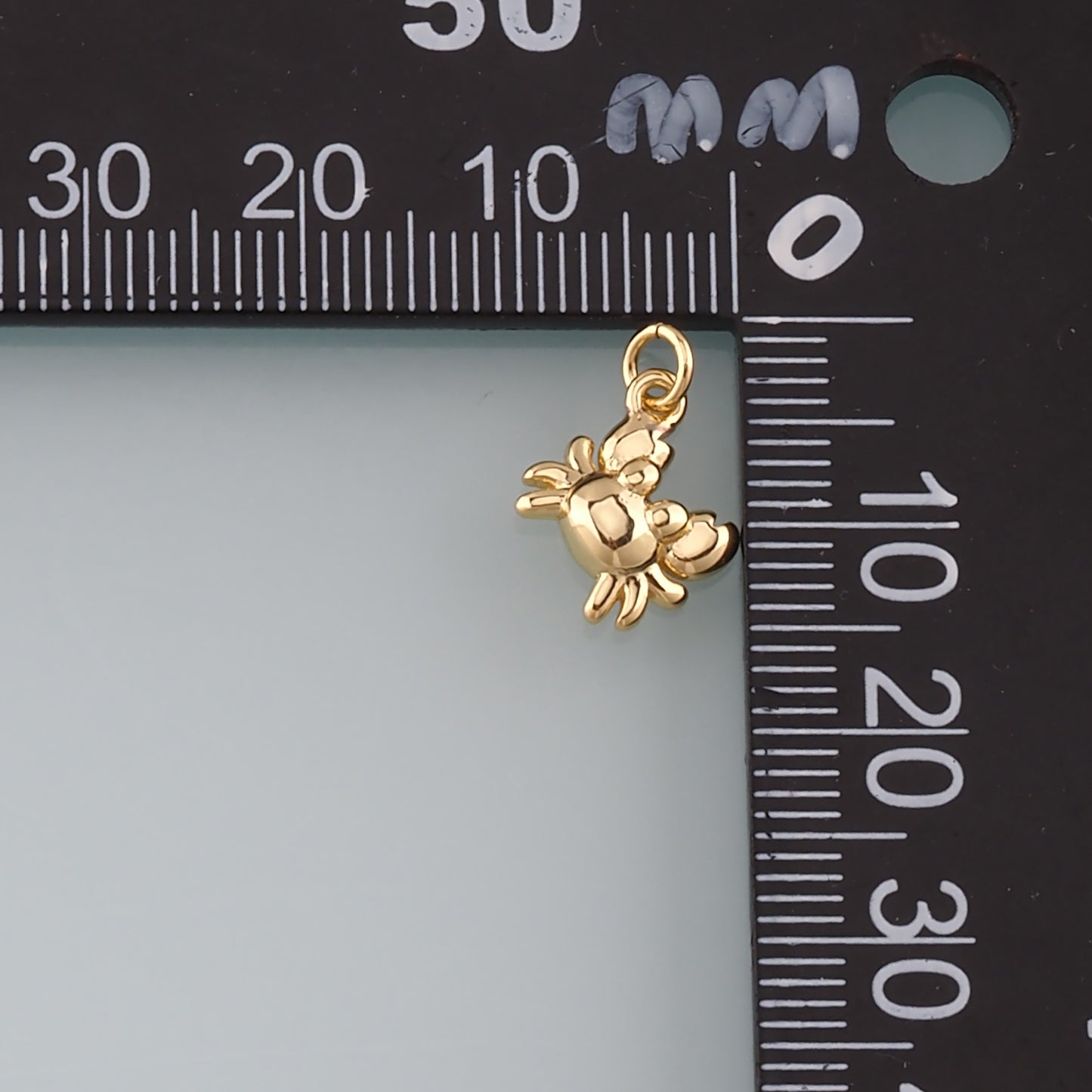 Gold Marine Life Charms,18K Gold Filled Crab Pendant,Crab Charms Bracelet Necklace for DIY Jewelry Making Supply