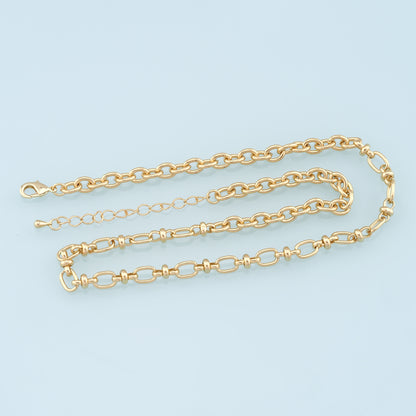 Gold Oval Chain,18K Gold Filled Oval for Necklace Bracelet DIY Jewelry Making Supply