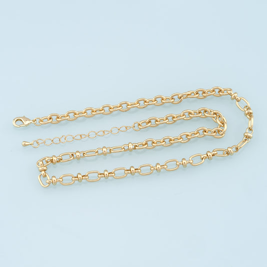 Gold Oval Chain,18K Gold Filled Oval for Necklace Bracelet DIY Jewelry Making Supply