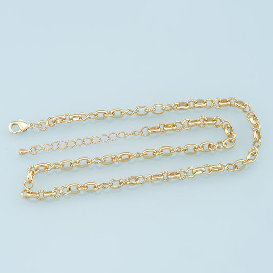 Gold Oval Chain,18K Gold Filled Oval for Necklace Bracelet DIY Jewelry Making Supply