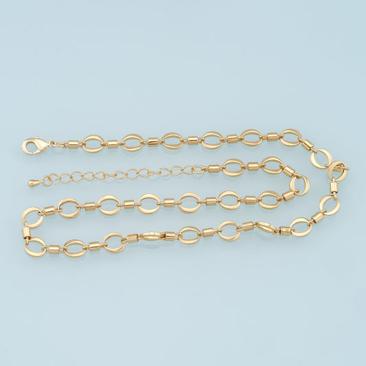 Gold Oval Chain,18K Gold Filled Oval for Necklace Bracelet DIY Jewelry Making Supply