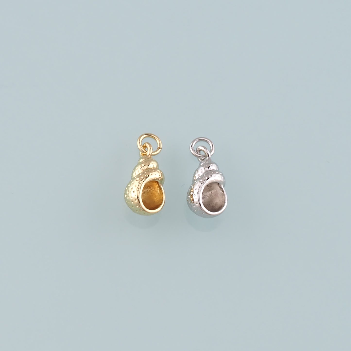 Gold Conch Charms,18K Gold Filled Shell Pendant,Conch Shell Charm Bracelet Necklace for DIY Jewelry Making Supply