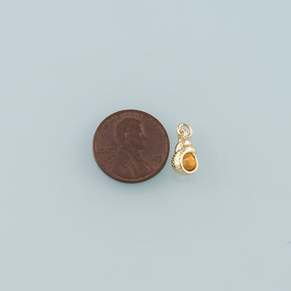 Gold Conch Charms,18K Gold Filled Shell Pendant,Conch Shell Charm Bracelet Necklace for DIY Jewelry Making Supply