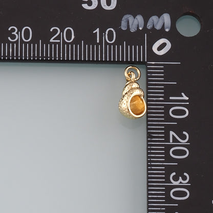 Gold Conch Charms,18K Gold Filled Shell Pendant,Conch Shell Charm Bracelet Necklace for DIY Jewelry Making Supply
