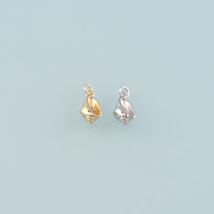 Gold Conch Charms,18K Gold Filled Shell Pendant,Conch Shell Charm Bracelet Necklace for DIY Jewelry Making Supply
