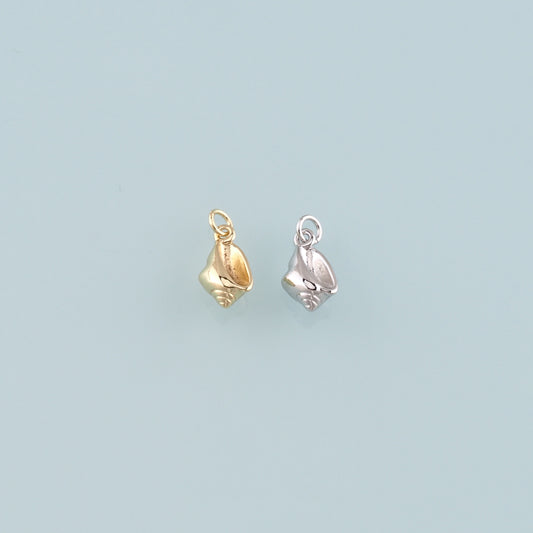 Gold Conch Charms,18K Gold Filled Shell Pendant,Conch Shell Charm Bracelet Necklace for DIY Jewelry Making Supply