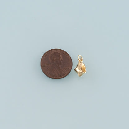 Gold Conch Charms,18K Gold Filled Shell Pendant,Conch Shell Charm Bracelet Necklace for DIY Jewelry Making Supply