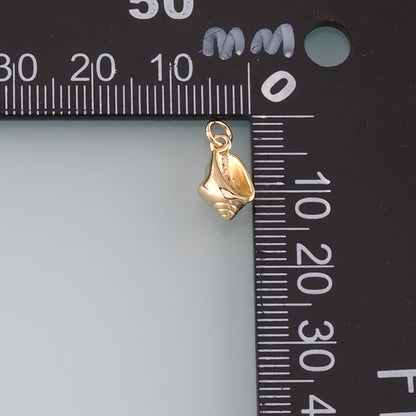 Gold Conch Charms,18K Gold Filled Shell Pendant,Conch Shell Charm Bracelet Necklace for DIY Jewelry Making Supply