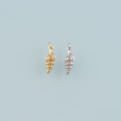 Gold Conch Charms,18K Gold Filled Shell Pendant,Conch Shell Charm Bracelet Necklace for DIY Jewelry Making Supply