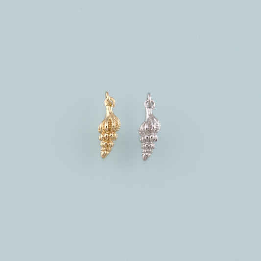 Gold Conch Charms,18K Gold Filled Shell Pendant,Conch Shell Charm Bracelet Necklace for DIY Jewelry Making Supply