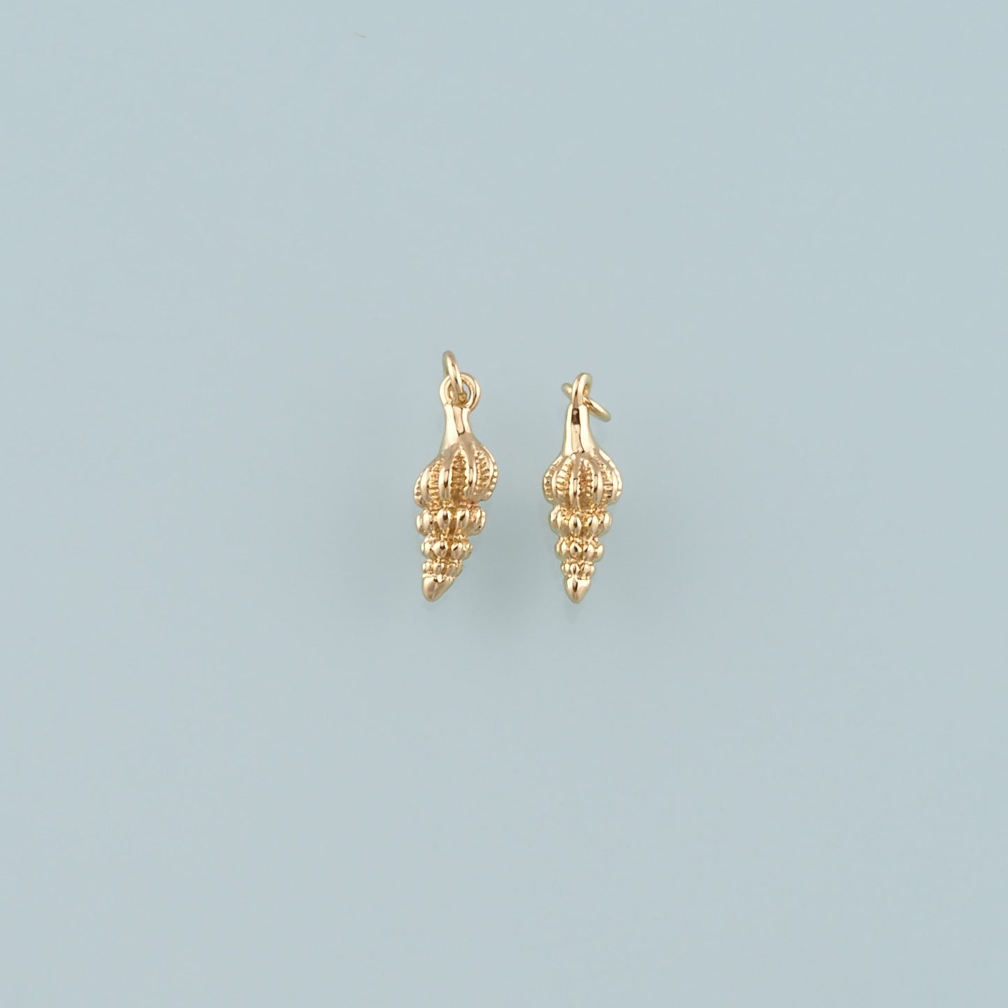 Gold Conch Charms,18K Gold Filled Shell Pendant,Conch Shell Charm Bracelet Necklace for DIY Jewelry Making Supply