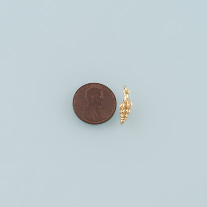 Gold Conch Charms,18K Gold Filled Shell Pendant,Conch Shell Charm Bracelet Necklace for DIY Jewelry Making Supply