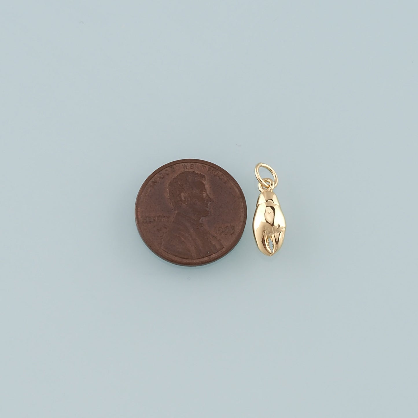 Gold Crab Claws Charms,18K Gold Filled Crab Pendant,Beach Crab Charms Bracelet Necklace for DIY Jewelry Making Supply