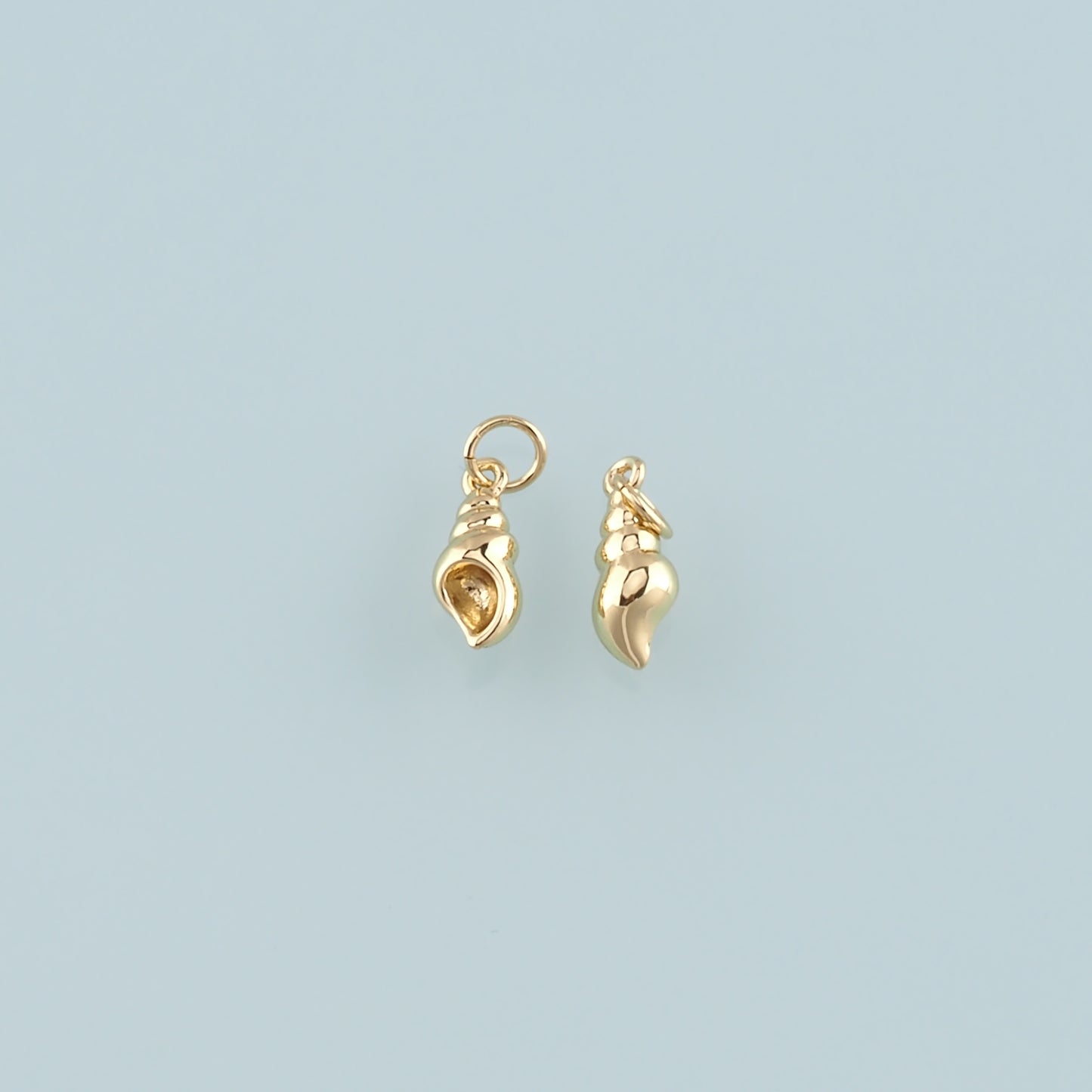Gold Conch Charms,18K Gold Filled Shell Pendant,Conch Shell Charm Bracelet Necklace for DIY Jewelry Making Supply