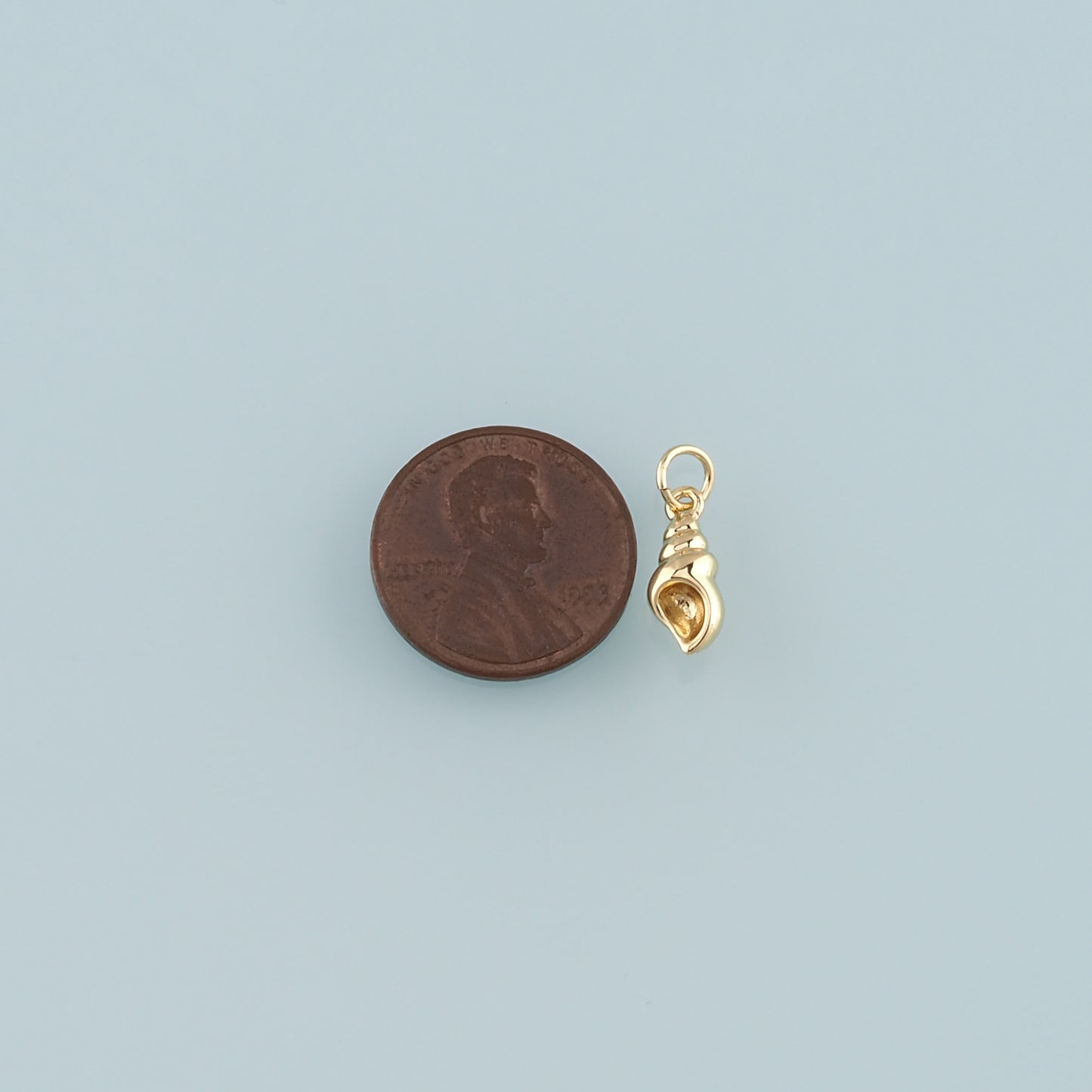 Gold Conch Charms,18K Gold Filled Shell Pendant,Conch Shell Charm Bracelet Necklace for DIY Jewelry Making Supply