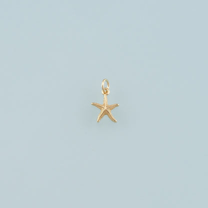 Gold Starfish Charms,18K Gold Filled Sea Star Pendant,Starfish Charm Bracelet Necklace for DIY Jewelry Making Supply