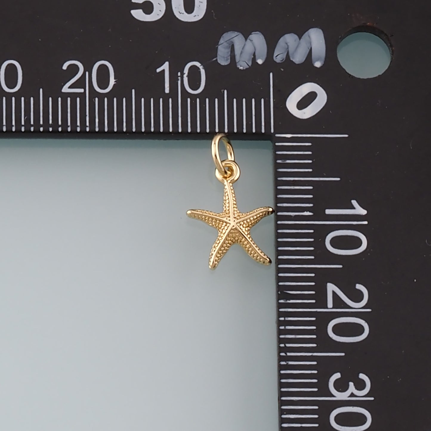 Gold Starfish Charms,18K Gold Filled Sea Star Pendant,Starfish Charm Bracelet Necklace for DIY Jewelry Making Supply